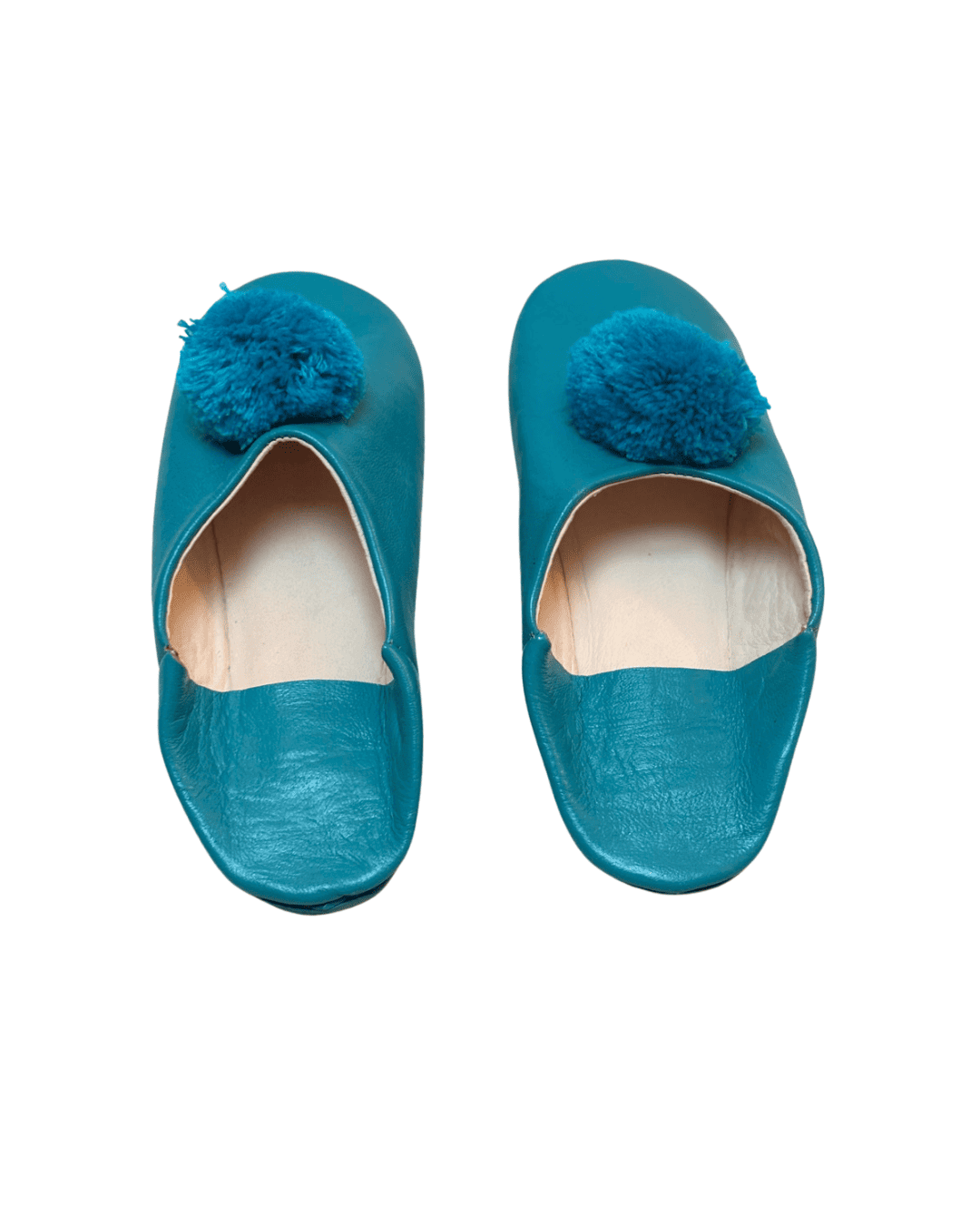 Babouches cuir à pompons – Image 2