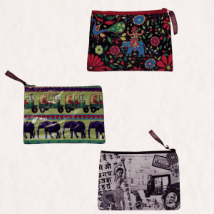 Pochette maquillage Bollywood – pochette de rangement artisanale