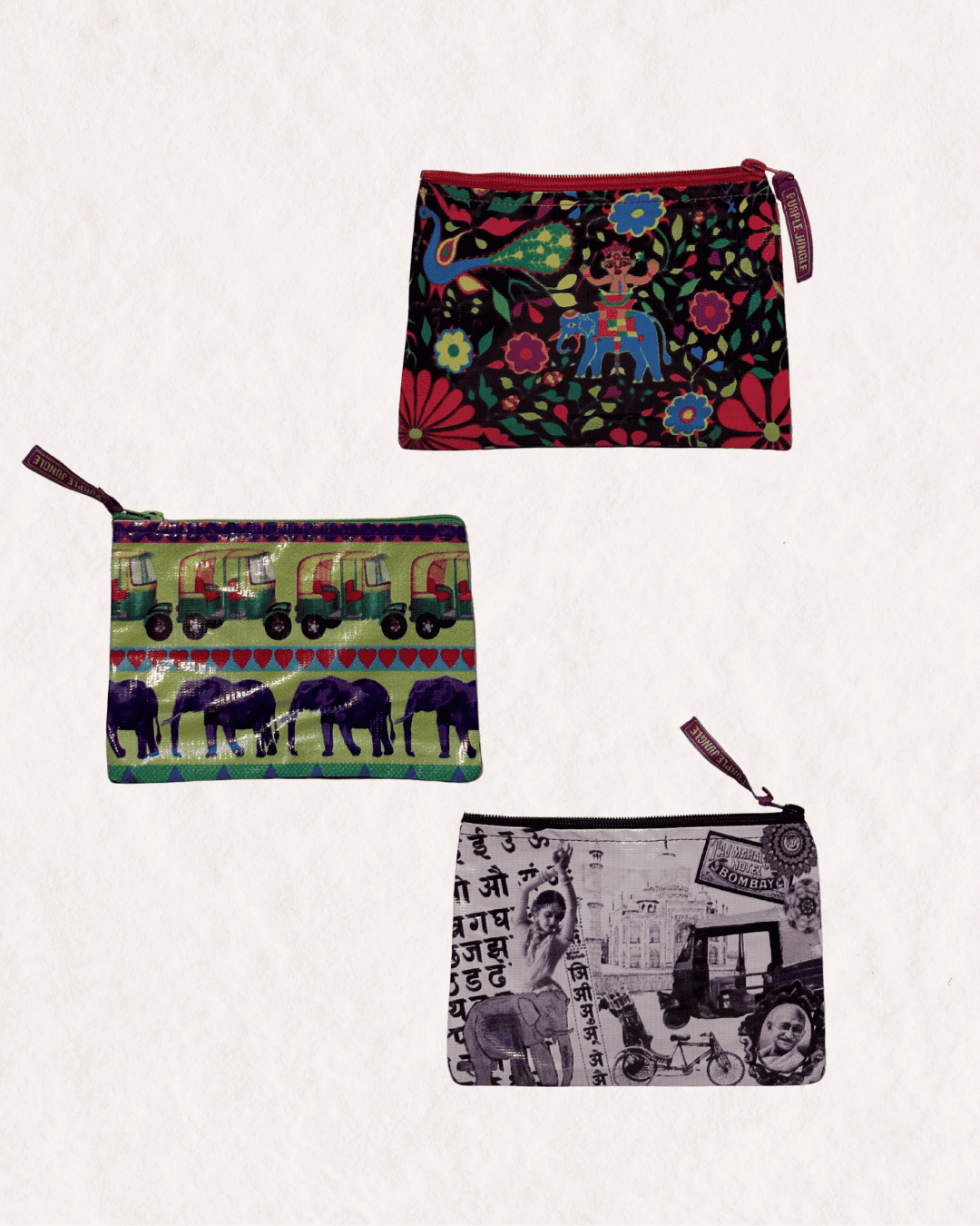 Pochette maquillage Bollywood – pochette de rangement artisanale