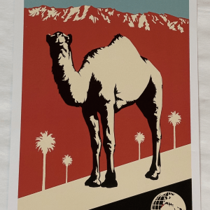 Affiche Dromadaire Maroc – Illustration Graphique Marrakech