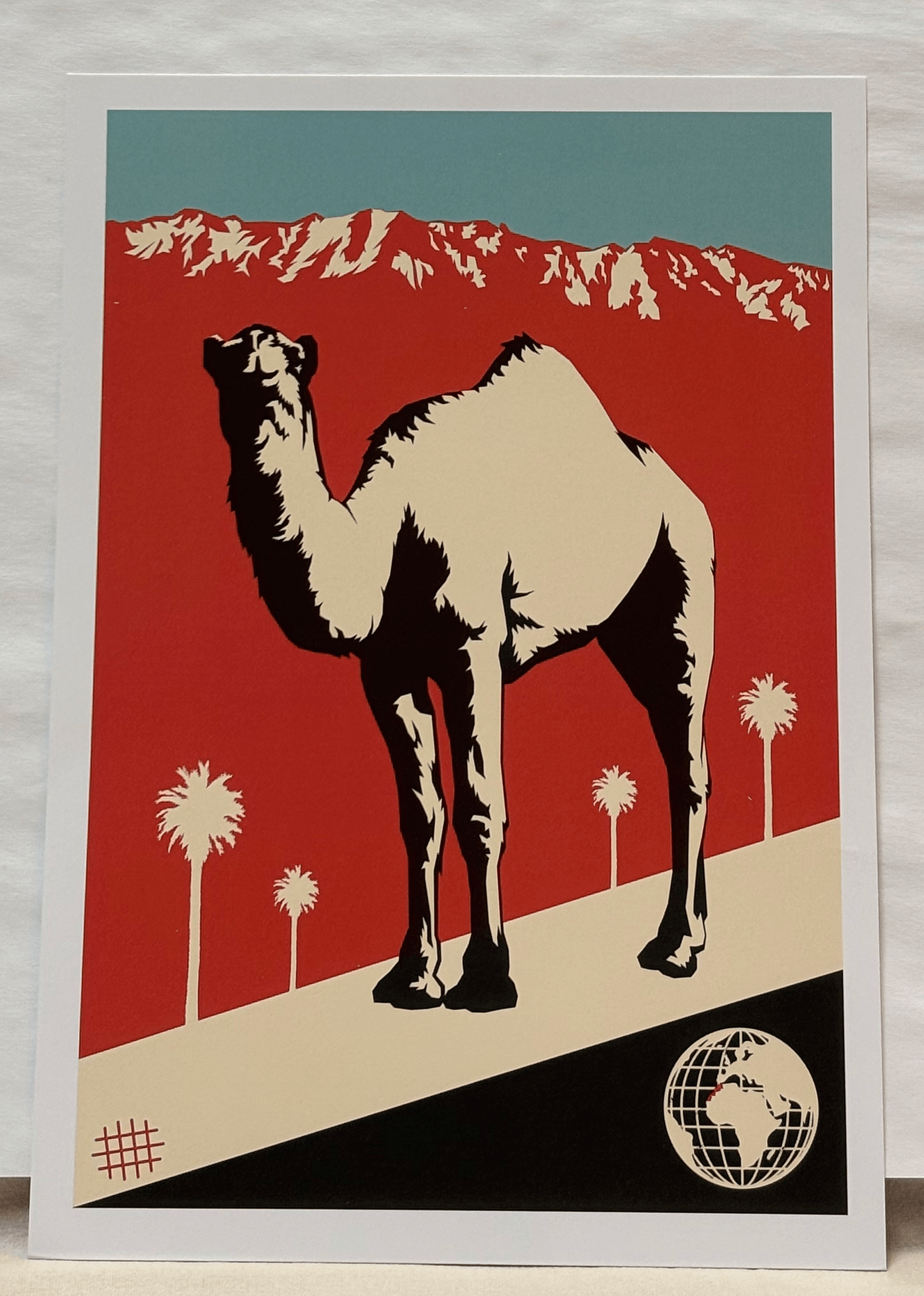 Affiche Dromadaire Maroc – Illustration Graphique Marrakech