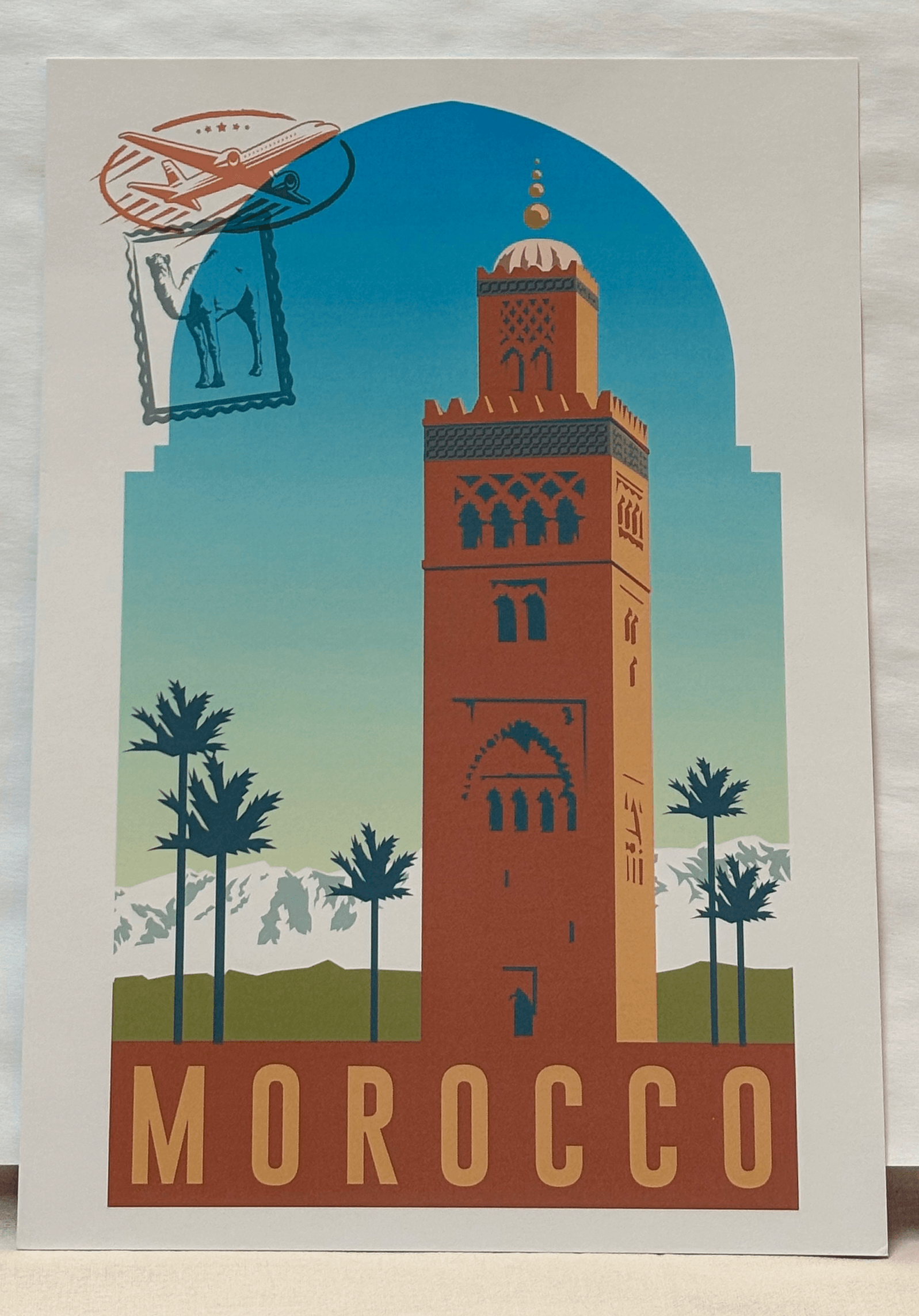 Affiche Koutoubia Marrakech – Illustration Graphique Maroc