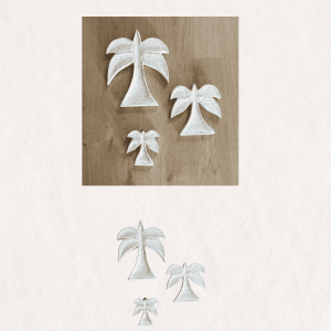 Décoration murale palmier en bois blanc – lot de 3 palmiers minimalistes